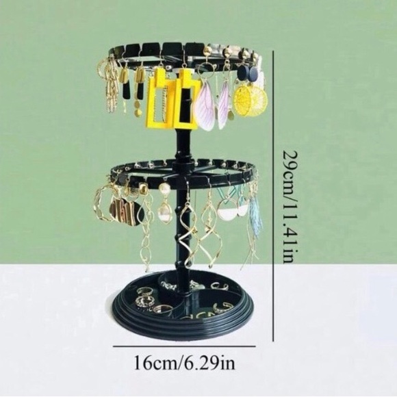 Black Detachable Multifunctional Earring Storage Rack- Earrings Organizer -NIB - Picture 2 of 7
